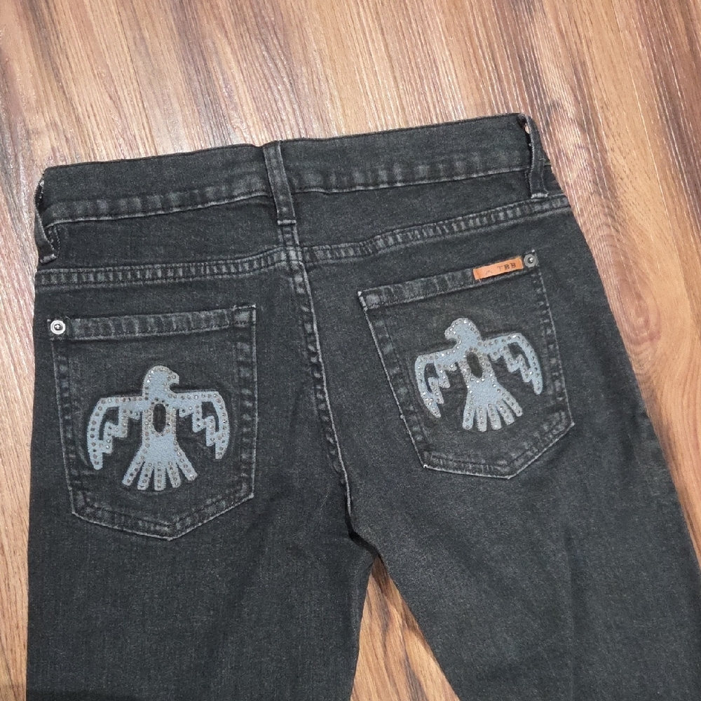 Thunderbird Brand Trouser Black Flare Jeans Size 27R
